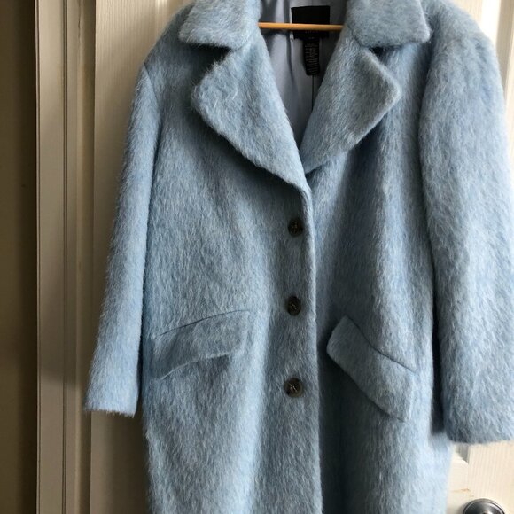 Olsen Europe Jackets & Blazers - Light Blue Wool and Alpaca blend coat Woman's Size Large